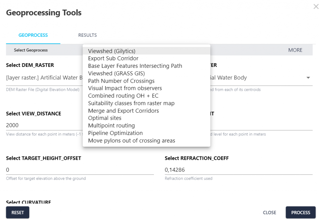 Geoprocesses for environmental analysis