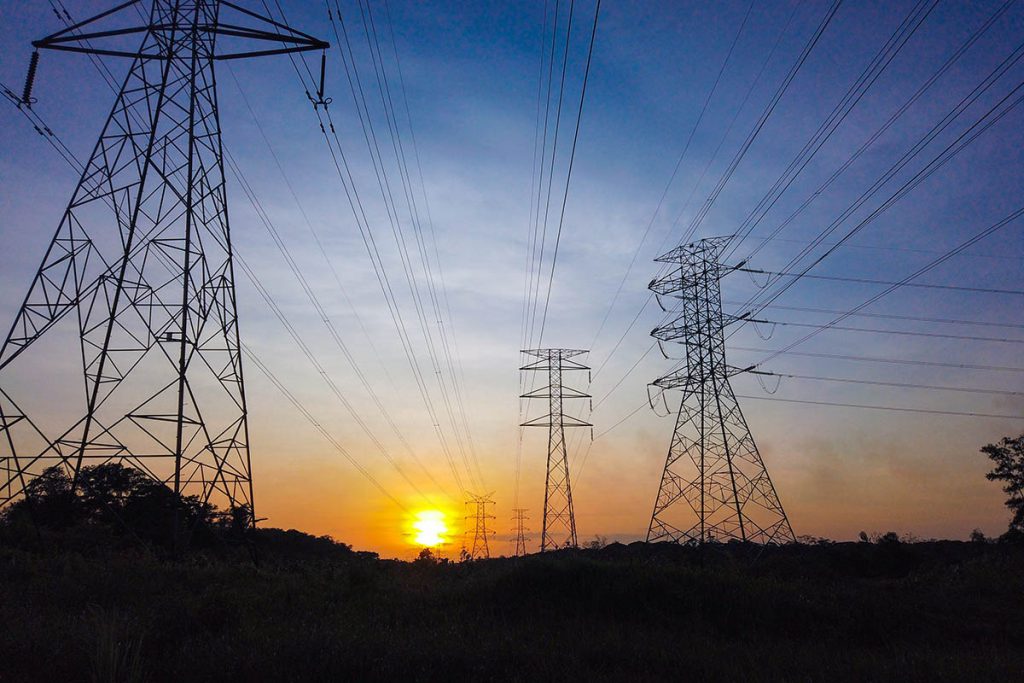 high voltage powerlines