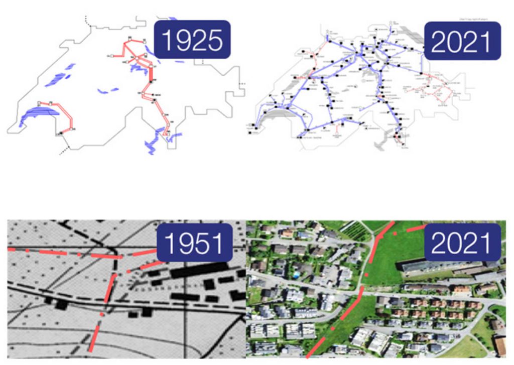 Infrastructure changes across years (Source: SBB)